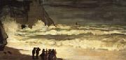 Claude Monet Rough Sea at Etretat oil painting